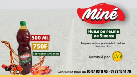 Huile de palme (Huile rouge) Miné 500 ML